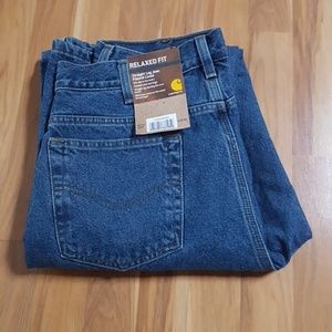 Flannel Lined Carhartt Jeans Mens Size 33x34